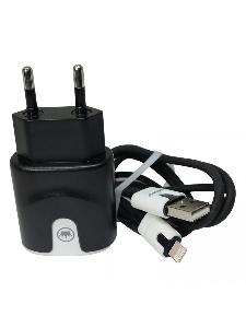 KIT CARREGADOR 2 USB + CABO LIGHTNING KIMASTER